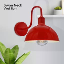 image-Modern Industrial Swan Neck Metal Arm E27 Sconce Wall Light Set Fixture for Living Room Dining Room Kitchen.