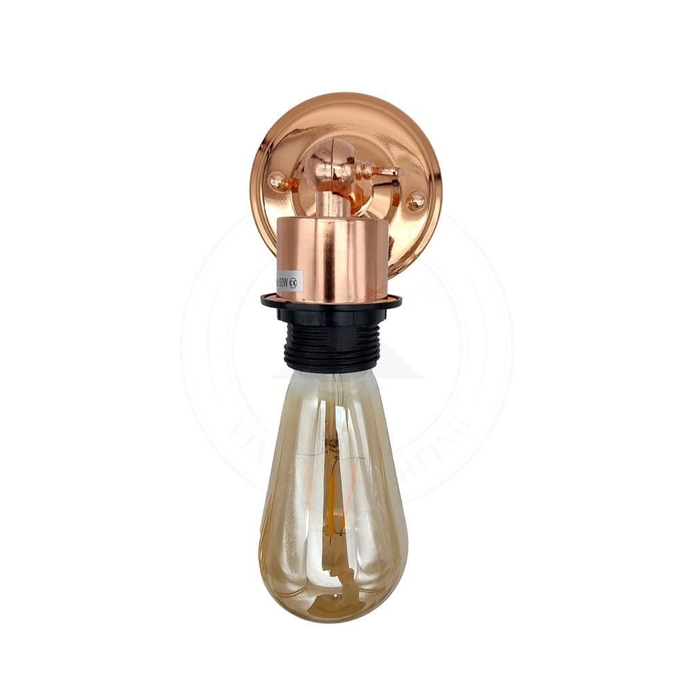 image-Vintage Industrial Rose Gold Retro Wall light Sturdy Metal Lamp Shade Lights Classic Style Electroplated Finish E27 lamp