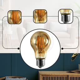image-2 Pack E27,B22 LED Edison Dimmable Vintage Amber Glass Warm white 2700K, Cool white 6000K Light Bulbs