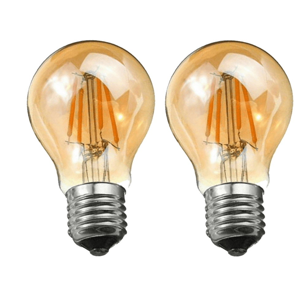 image-2 Pack E27,B22 LED Edison Dimmable Vintage Amber Glass Warm white 2700K, Cool white 6000K Light Bulbs