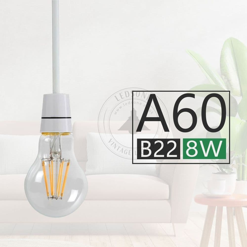image-2 Pack E27,B22 LED Edison Dimmable Vintage Amber Glass Warm white 2700K, Cool white 6000K Light Bulbs