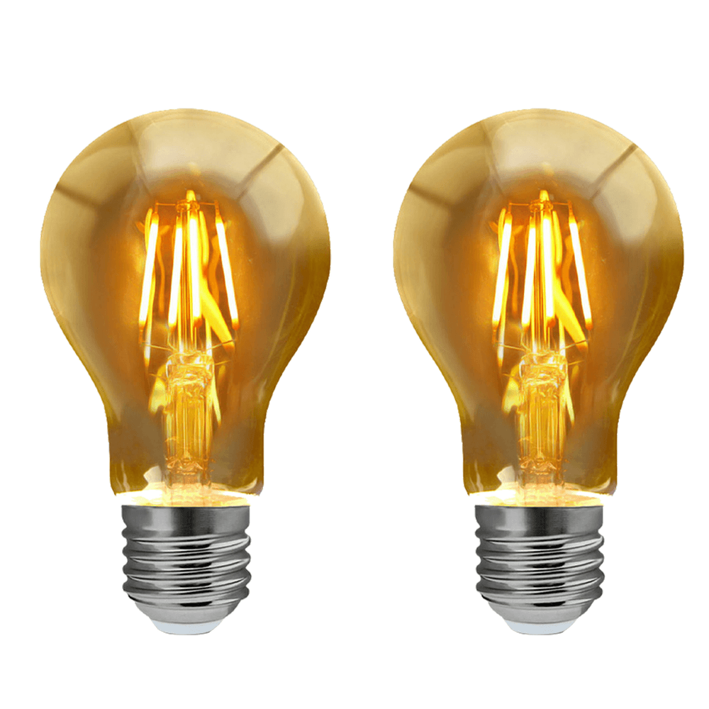 image-2 Pack E27,B22 LED Edison Dimmable Vintage Amber Glass Warm white 2700K, Cool white 6000K Light Bulbs