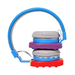 image-Fidget Headphones Kids Toy Headset, Wireless Bluetooth Headphone Pop Bubble On-Ear Headphone Fidget Toy Rainbow Color Fidget Headset for Children Adults (Blue)