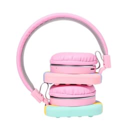 image-Fidget Headphones Kids Toy Headset, Wireless Bluetooth Headphone Pop Bubble On-Ear Headphone Fidget Toy Rainbow Color Fidget Headset for Children Adults (Pink)