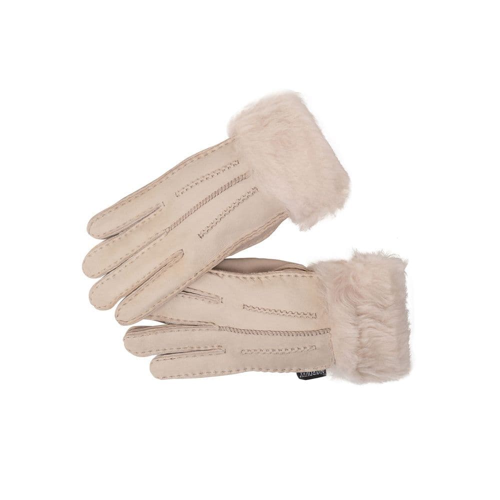 image-Nordvek Womens Sheepskin Gloves With Fur Cuff - 301-100