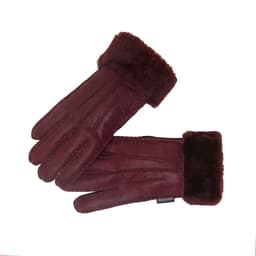 image-Nordvek Womens Sheepskin Gloves With Fur Cuff - 301-100