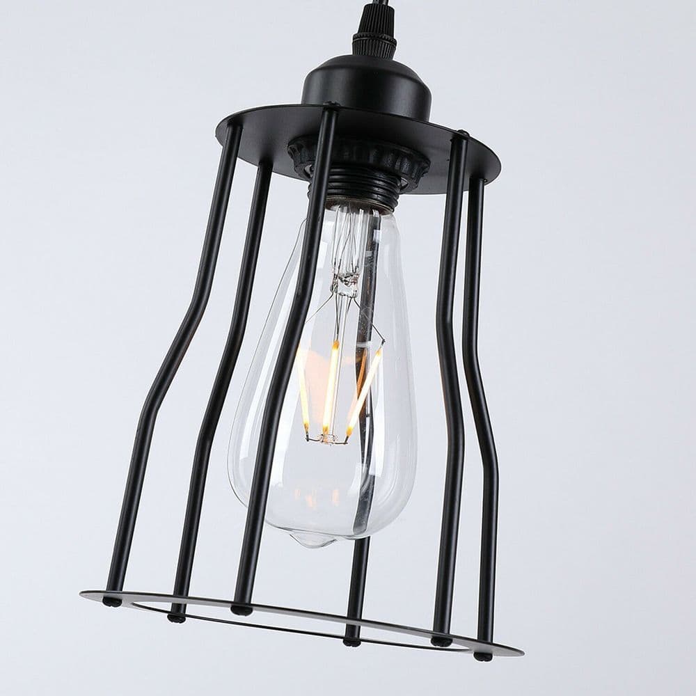 image-3-Lights Cage Pendant Light Hanging Lamp Ceiling Light Fixture~1381