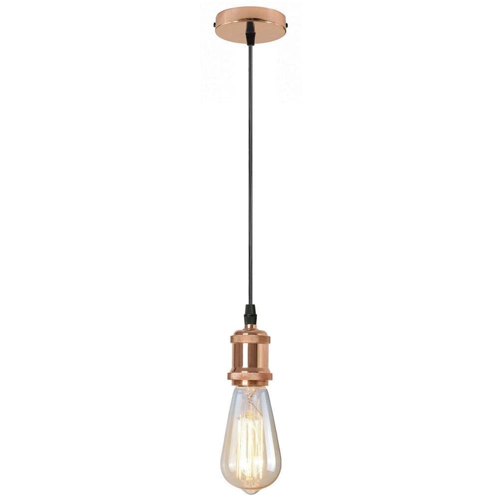 image-E26 Screw Ceiling Pendant Light Fitting Lamp Rose Gold Light fixture~1549