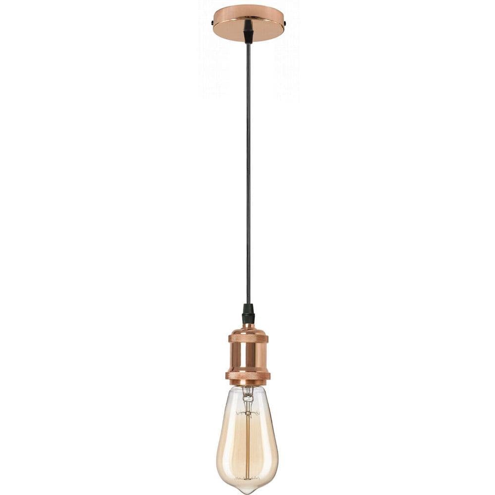 image-E26 Screw Ceiling Pendant Light Fitting Lamp Rose Gold Light fixture~1549