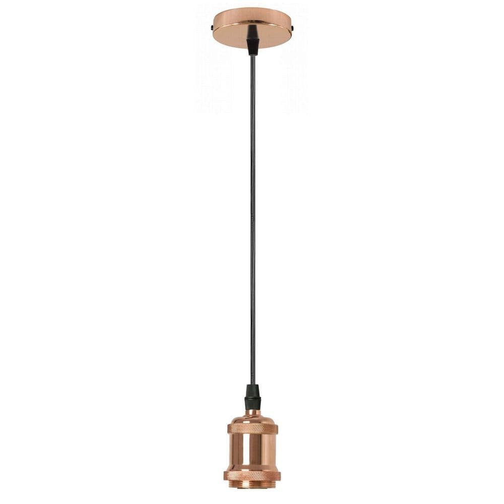 image-E26 Screw Ceiling Pendant Light Fitting Lamp Rose Gold Light fixture~1549
