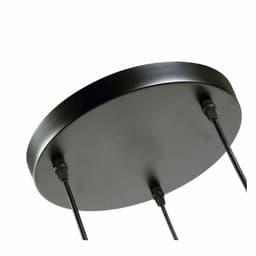 image-Modern 3 Way Black Design Ceiling Pendant Fitting Light Holder with Switch ~ 1556