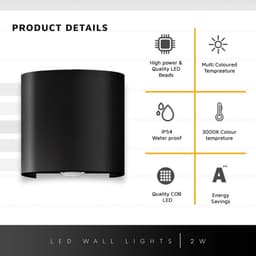 image-Modern LED Wall Lights IP54 rainproof Aluminum Wall Lamp~1577