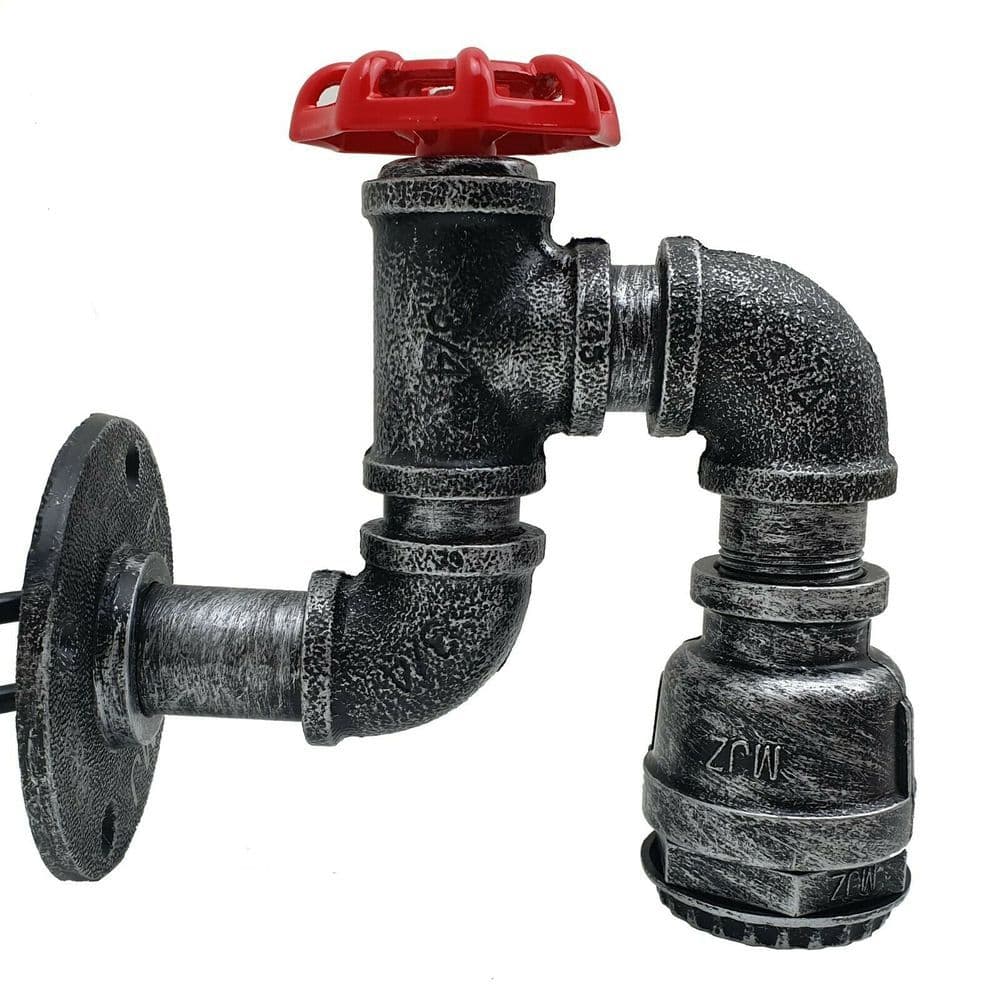 image-Vintage Industrial Water Pipe Lamp Retro Light Steampunk Wall Sconce~1587
