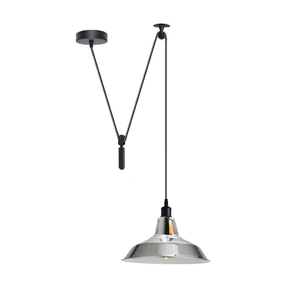 image-One Head Barn Slotted Lamp Ceiling Pendant Light Adjustable Cord Shade~1624