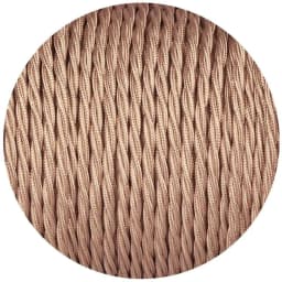 image-18 Gauge 2 Conductor Twisted Cloth Covered Wire Braided Light Cord Rose Gold ~ 1412