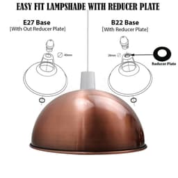 image-300mm Metal Lights Easy Fit industrial lamp ceiling lamp shades~1558