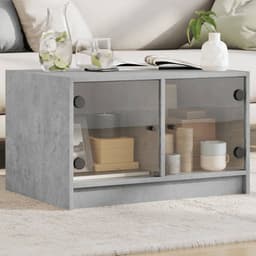 image-vidaXL Coffee Table with Glass Doors White 68x50x42 cm