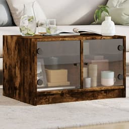 image-vidaXL Coffee Table with Glass Doors White 68x50x42 cm