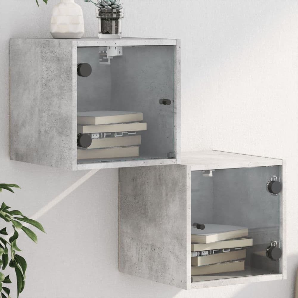 image-vidaXL Bedside Cabinet with Glass Door White 35x37x35 cm