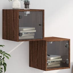 image-vidaXL Bedside Cabinet with Glass Door White 35x37x35 cm