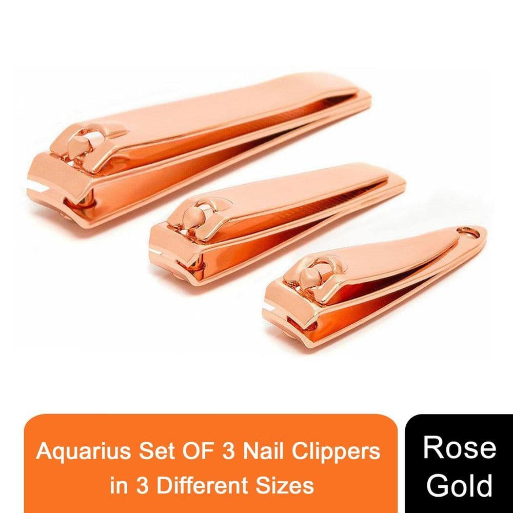 image-3Pcs Nail Clipper 3Pcs Tweezer 1Pc Eyelash Curler Rose Gold Professional Styling