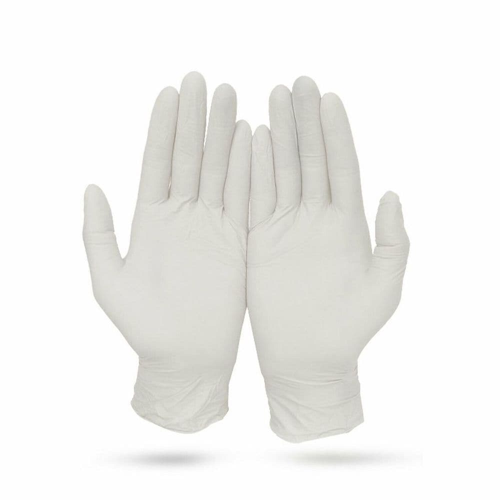 image-Latex X-Small Gloves (Age 6-10) & Spandex Kids Camouflage Face Mask (Age 6-12)