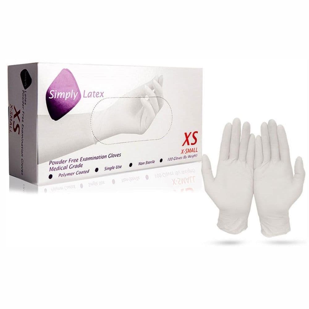 image-Latex X-Small Gloves (Age 6-10) & Spandex Kids Camouflage Face Mask (Age 6-12)