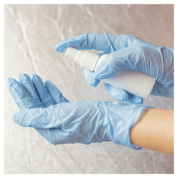 image-Vinyl Powder-Free Medical Surgical Gloves Extra Small Clear or Small Blue 100pk