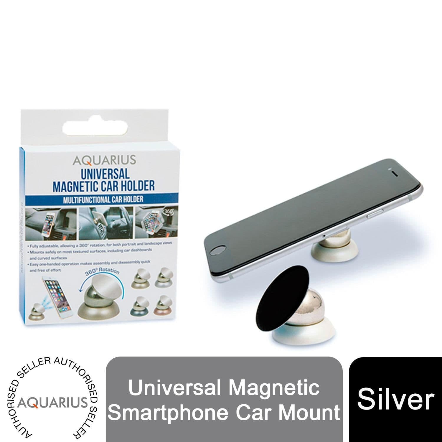 image-Aquarius Universal Magnetic Smartphone CarMount PhoneHolder 360?egree Rotatable