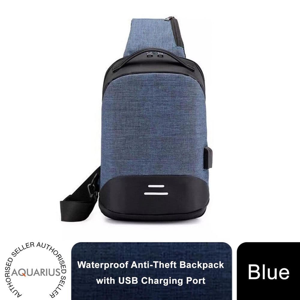 image-Mens Womens Kids Waterproof USB Laptop, Travel, School Backpack, Anti-Theft Zip