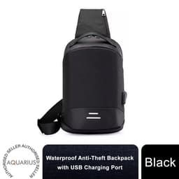 image-Mens Womens Kids Waterproof USB Laptop, Travel, School Backpack, Anti-Theft Zip