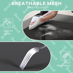 image-PawHut Cooling Raised Dog Bed w/ Breathable Mesh, for Mini, S Dogs - Dark Blue