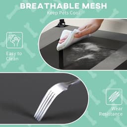 image-PawHut Cooling Raised Dog Bed w/ Breathable Mesh, for Mini, S Dogs - Dark Blue