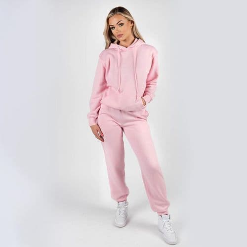 image-Wellworth Women's Loungewear Hoodie & Jogger 2pcs Set, Baby Blue or Baby Pink