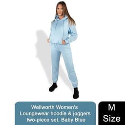 image-Wellworth Women's Loungewear Hoodie & Jogger 2pcs Set, Baby Blue or Baby Pink