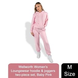 image-Wellworth Women's Loungewear Hoodie & Jogger 2pcs Set, Baby Blue or Baby Pink