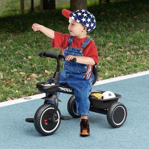 image-AIYAPLAY Kids Trike for 2 to 5 Years with Adjustable Seat, Baskets