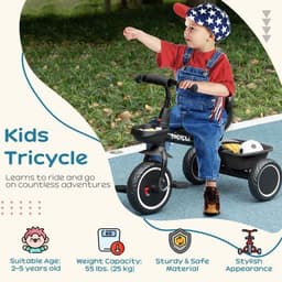 image-AIYAPLAY Kids Trike for 2 to 5 Years with Adjustable Seat, Baskets
