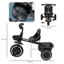 image-AIYAPLAY Kids Trike for 2 to 5 Years with Adjustable Seat, Baskets