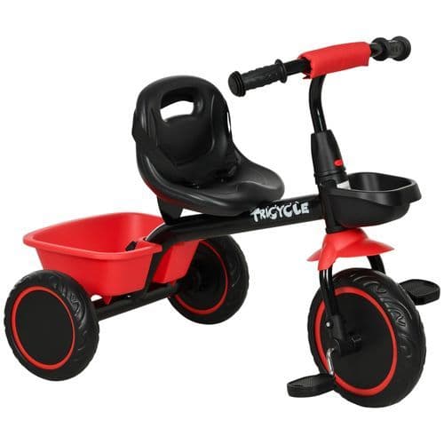 image-AIYAPLAY Kids Trike for 2 to 5 Years with Adjustable Seat, Baskets