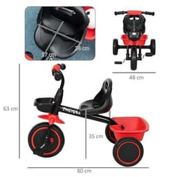 image-AIYAPLAY Kids Trike for 2 to 5 Years with Adjustable Seat, Baskets