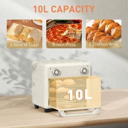 image-HOMCOM 10L Air Fryer Oven, Electric Oven, Grill, Roast, Bake, 1000W