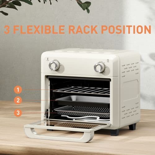 image-HOMCOM 10L Air Fryer Oven, Electric Oven, Grill, Roast, Bake, 1000W