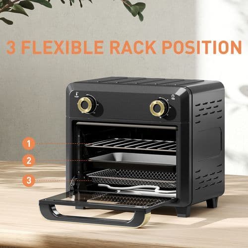 image-HOMCOM 10L Air Fryer Oven, Electric Oven, Grill, Roast, Bake, 1000W