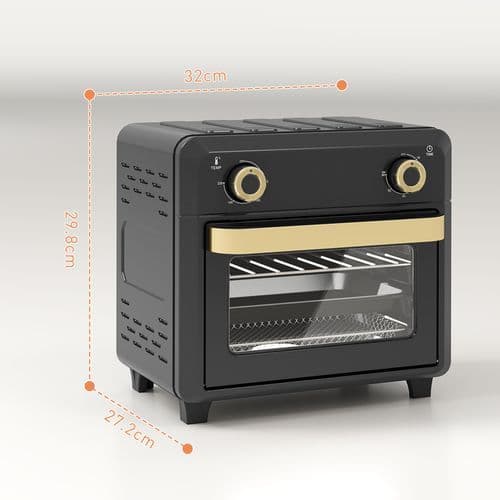 image-HOMCOM 10L Air Fryer Oven, Electric Oven, Grill, Roast, Bake, 1000W