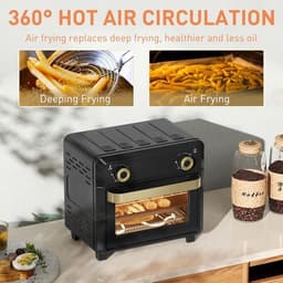 image-HOMCOM 10L Air Fryer Oven, Electric Oven, Grill, Roast, Bake, 1000W