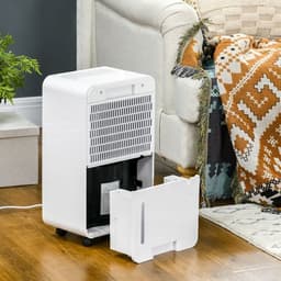 image-HOMCOM 12L/Day Protable Quiet Air Dehumidifier with Purifier, Timer, 5 Modes