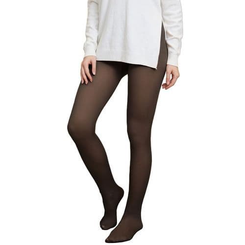 image-Fleece Lined Tights,Sheer Women Fake Translucent,Warm Pantyhose Leggings Sheer,Thick Tights for Winter,Colorful Warm Winter Thermal Tights for Outdoor(BLACK-2XL)(No shipments on weekends)