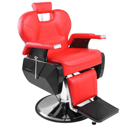 image-Barber Chair Reclining Hydraulic Black Heavy Duty Salon Professional 135° Recline