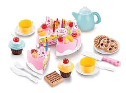 image-SOKA 54pc Birthday Cream Cake Kids Childrens Pretend Play Party Cake Set
